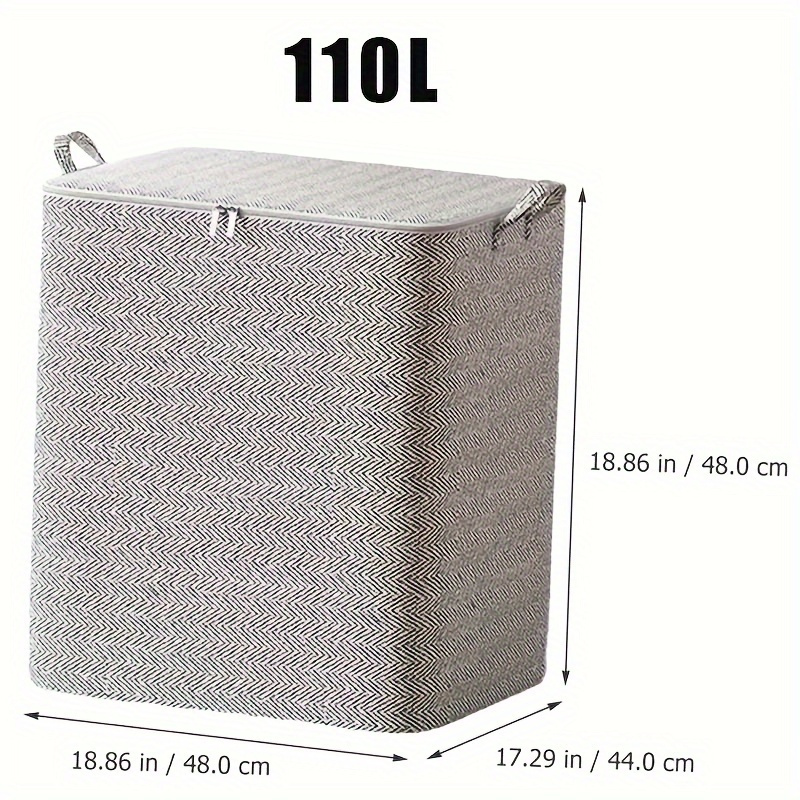 TEMU 58.12 Gallon (or 29.06 Gallon Half Capacity) Large Storage Box With Lid-heavy-duty Non-woven Storage Box, Lock Design, Suitable For Clothing,