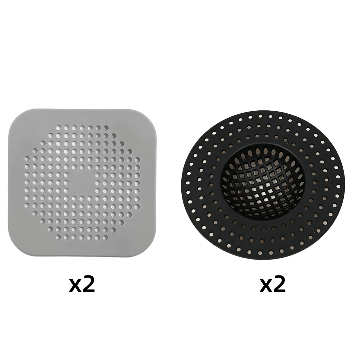 TEMU 4-pack Hair Catcher Drain- Sink Strainer Bathroom, Kitchen, Bathtub& Shower- Anti-clogging Mesh Drain Cover Floor Drains- No Electricity Needed-