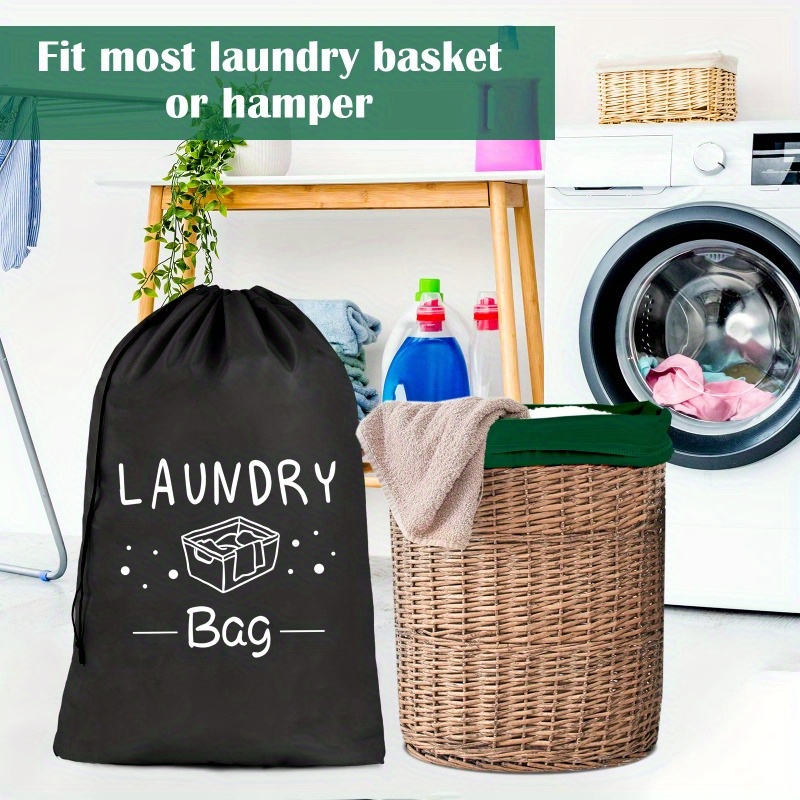 TEMU 1/2pcs Extra Large Travel Laundry Bag, Dirty Clothes Organizer With Drawstring, Heavy Duty Travel Laundry Bags, A Laundry Hamper Travel