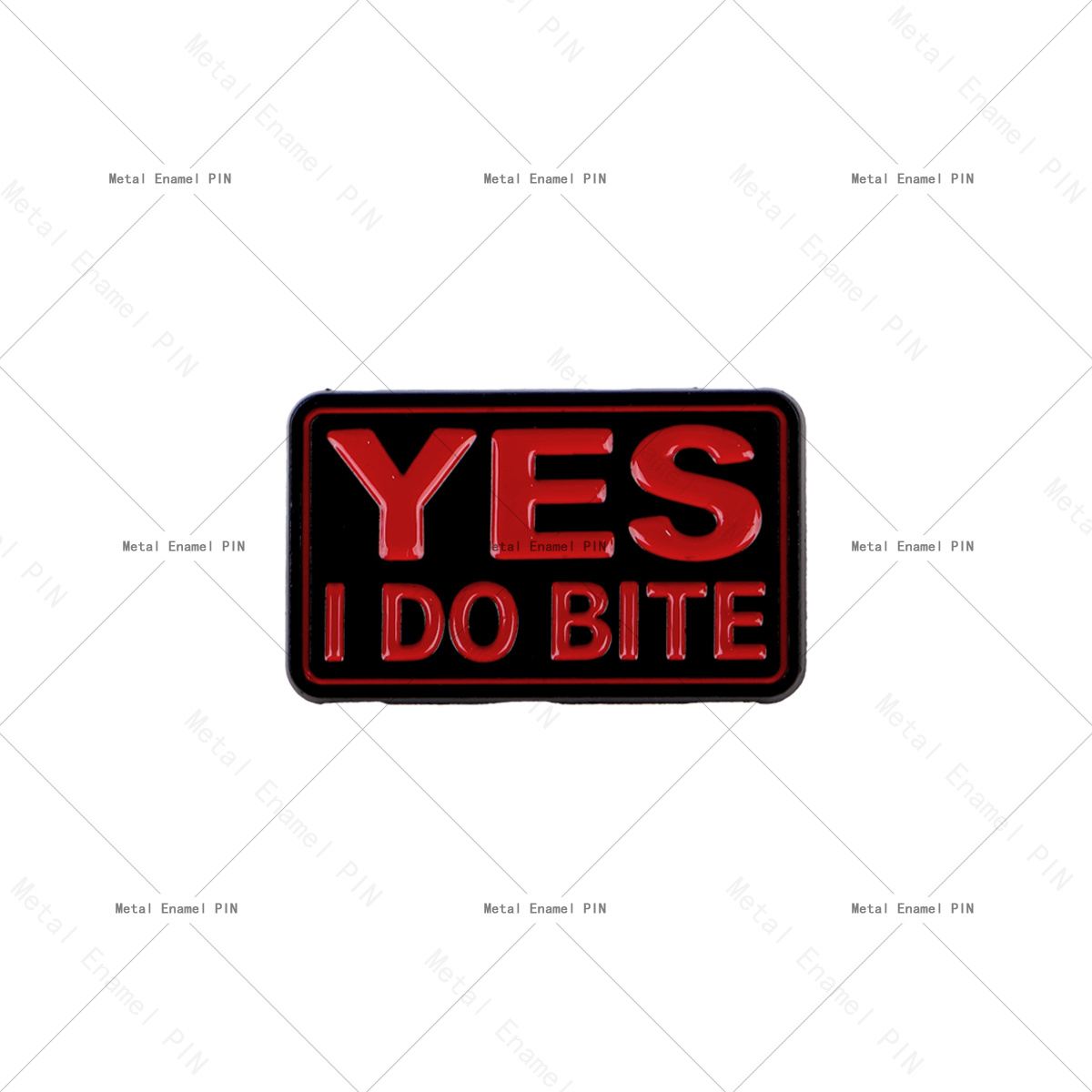 TEMU 1 pièce Épingle en émail sarcastique et amusante "OUI, JE MORDS", Broche de revers en métal , Badge à humoristique pour sacs à dos et vestes,