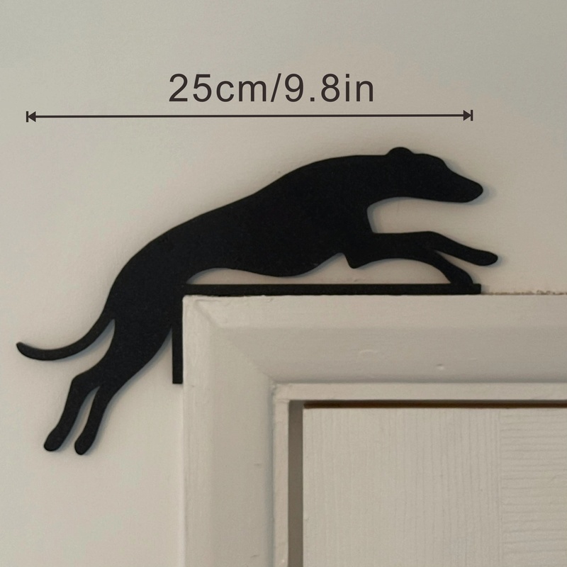 TEMU 1pc Greyhound Silhouette Wall Sculpture | Iron Metal Door Topper Art, Modern For Living Room, Ideal Gift For Pet Lovers