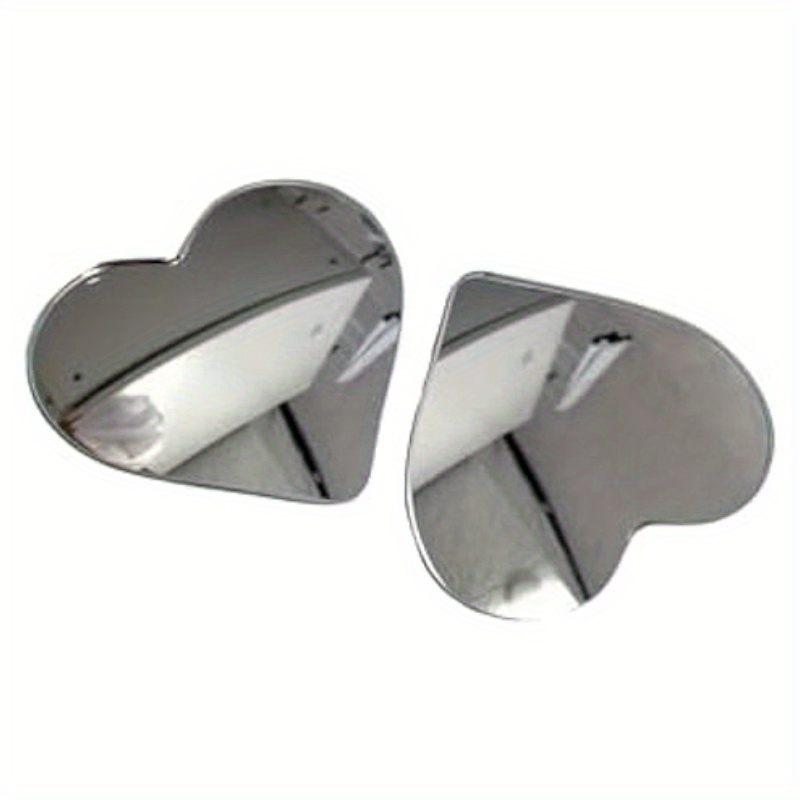 TEMU Heart Shaped Blind Spot Mirror - 360 Degree Wide Angle Convex Mirror, Frameless Car Rearview Parking Mirror For Cars, 1 Pair