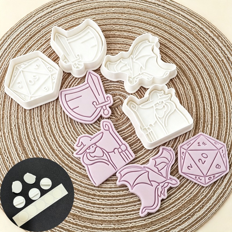 TEMU 4pcs Cookie Molds For Cake Decorating With Cartoon Shapes, Baking Tools, Kitchen Supplies, Suitable For All Holidays, Easy For Beginners To Use