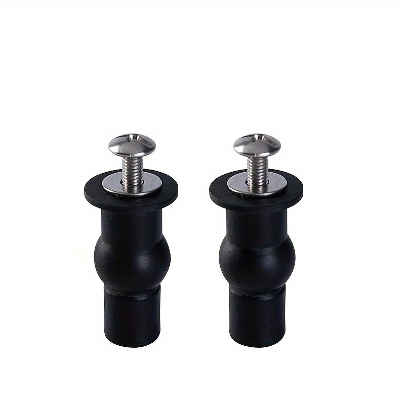 2pcs Toilet Seat Hinge Screws, Universal Toilet Lid Screws, Toilet Seat Screws, Expansion Seat Lid Screws, Toilet Seat Top Fixing Parts, Rubber Toilet Seat Bolts Replacement Kit