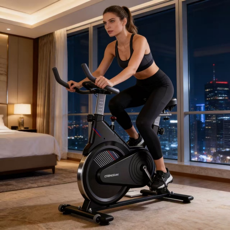 A Must-Have for Home Gyms! High-End Exercise Bike with Padded Seat And Thickened Material, Perfect for Both Weight Loss And Fitness: This High-End Exercise Bike Is a Dedicated Equipment for Fitness And Weight Loss, Without Battery