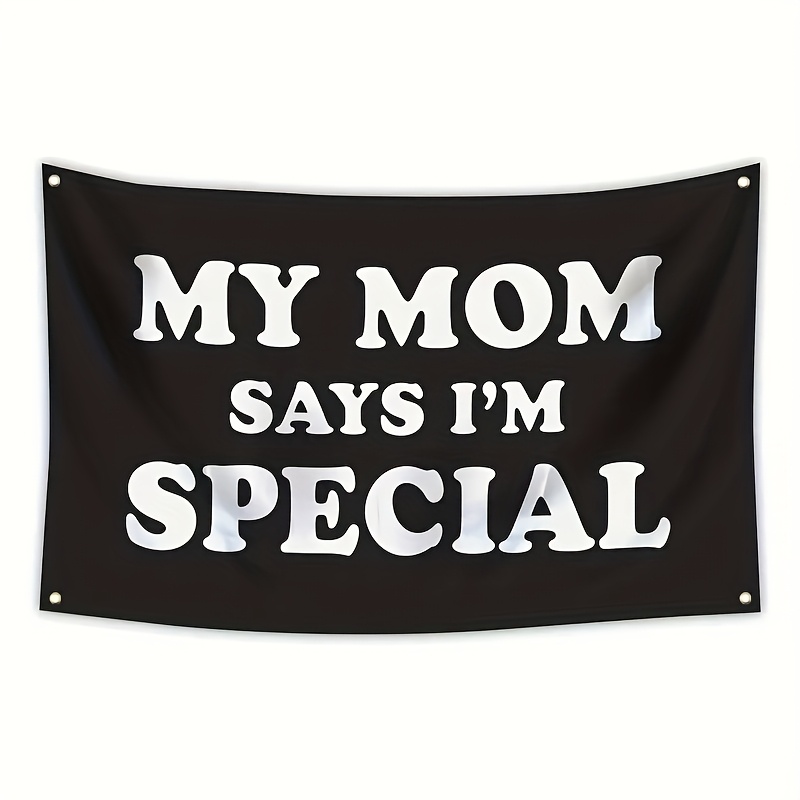 TEMU 2d Door Banner Polyester Banner Measuring 3x5 Feet - A Durable Indoor/outdoor Banner Featuring 'my I'm Special', Home Decor And Fun Gift Ideas -