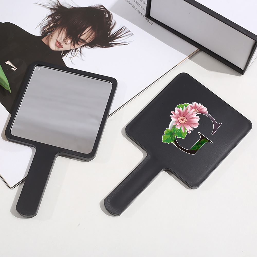 Mini Hand Mirror with Easy Grip Handle, High Definition Scratch-Proof Surface