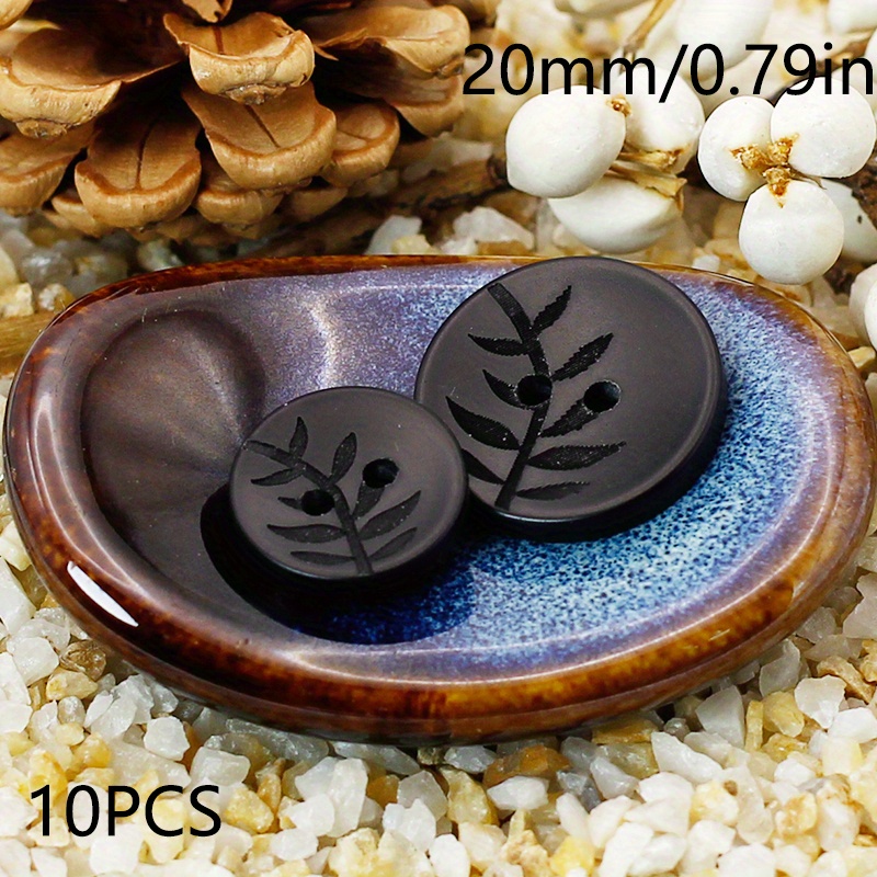 Image of 10pcs Resin Buttons For Tweed Coats, Windbreakers, Double-sided Cashmere Coats, Shirts, Suits And Knitted Cardigans - Vintage Versatile Valentine's Day Gift