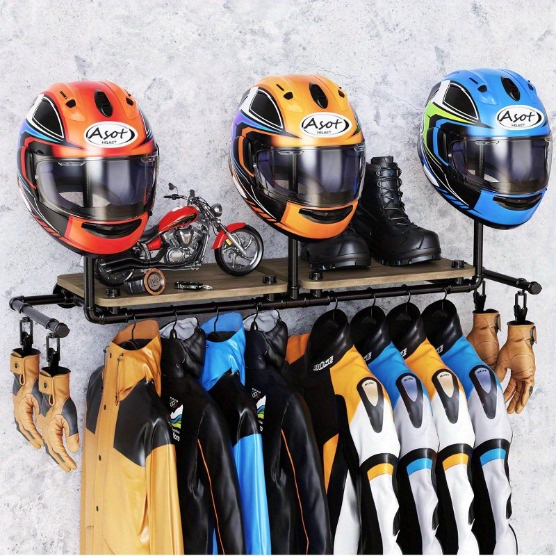 Helmet Holder Wall Mount Motorcycle Helmet Rack, Heavy Duty Helmet