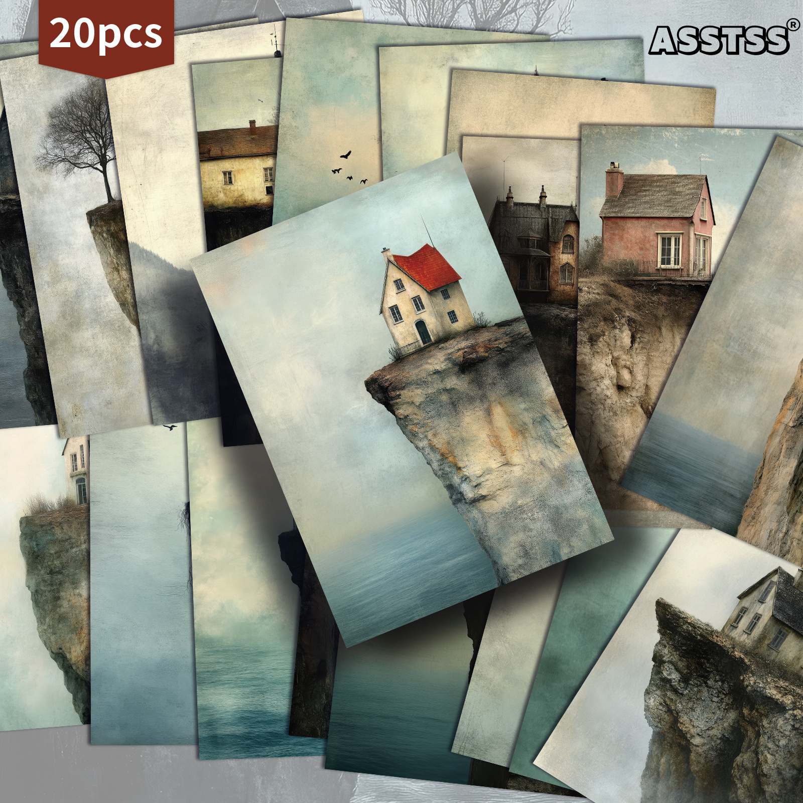 TEMU 20-pack Asstss Vintage On Postcards - 4x6 Inches Junk Journal Supplies Paper, Scrapbooking Supplies, Collectible Decorative Painting Cards For