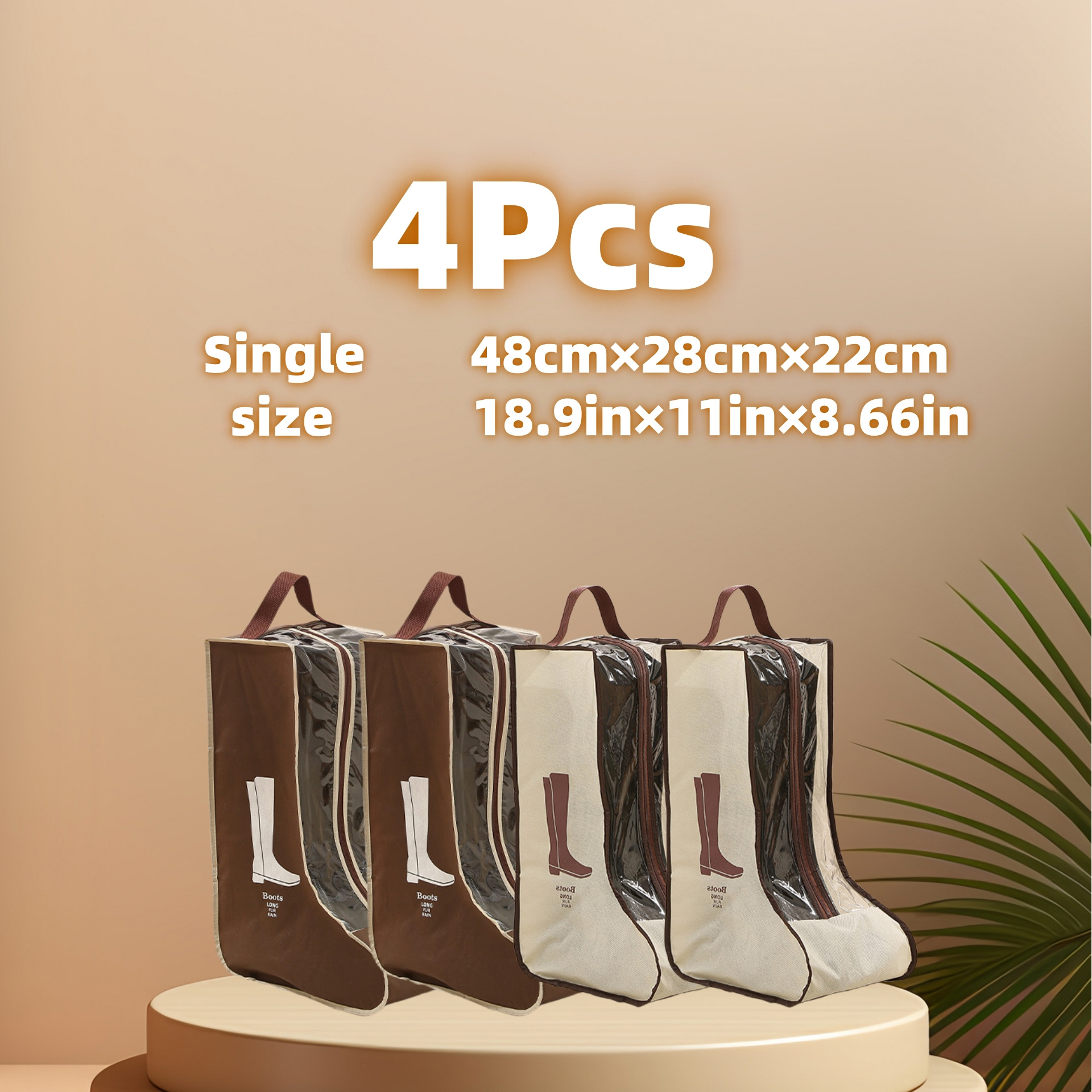 TEMU 4pcs Reusable High Boots Bags Sports Shoes Storage Bags High Top Shoes Dust Bags, Hanging Shoe Organizers