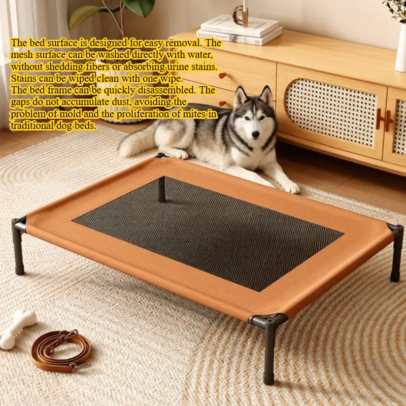 portable military style cooling dog bed kennel suitable for small medium large dogs breathable temperature controlled washable bed with assembly ventilation system for travel camping use for puppies and pets Product details 2