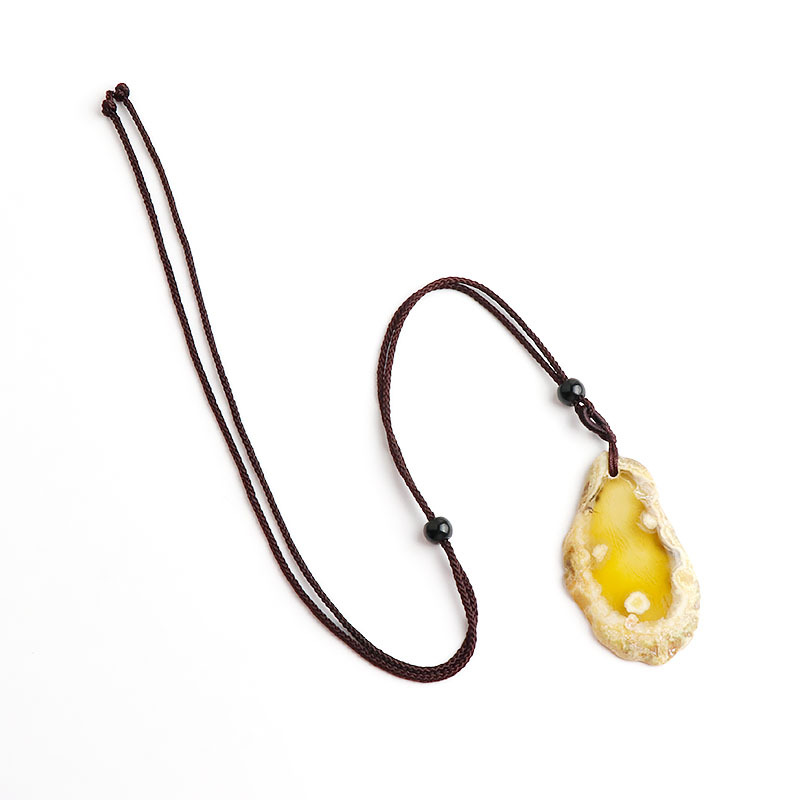 Natural Stone Irregular Colored Pendant Necklace