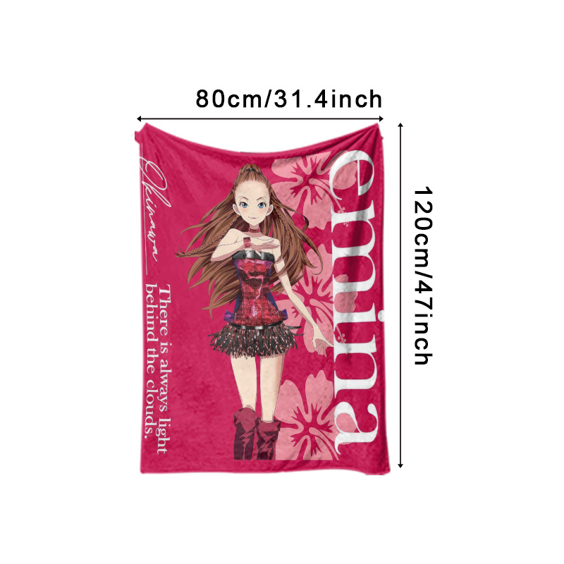 TEMU 安室奈美恵デザイン 高精細プリント昼寝 暖かく心地よいリビンソファースロー オフィス ソファー装飾 オール旅行用 多目的ギフト