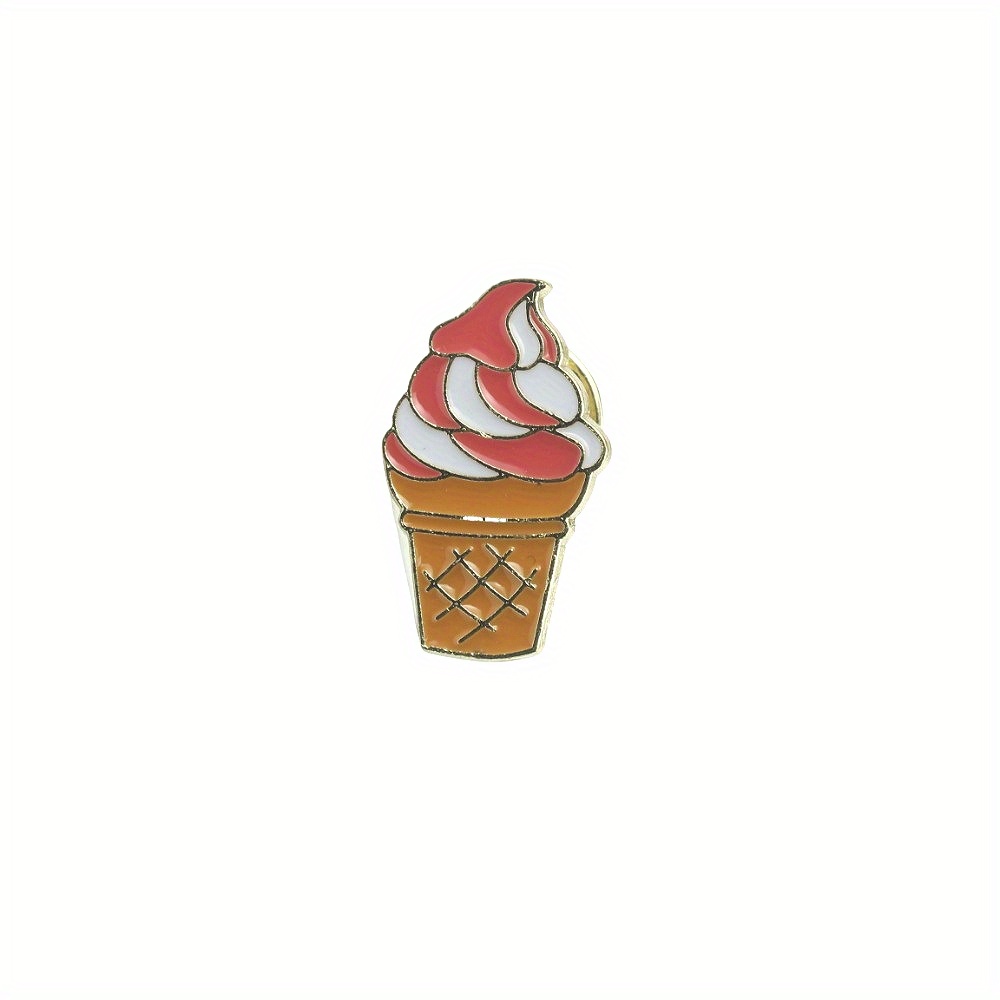 Image of Cute Cartoon Ice Cream Collar Pin Sweet Women Clothing Bag Hat Creative Badge