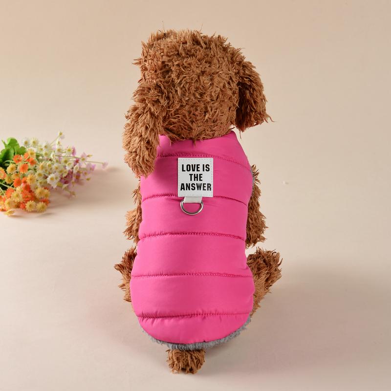 TEMU Winter Dog Jacket Candy Color Pet Clothes
