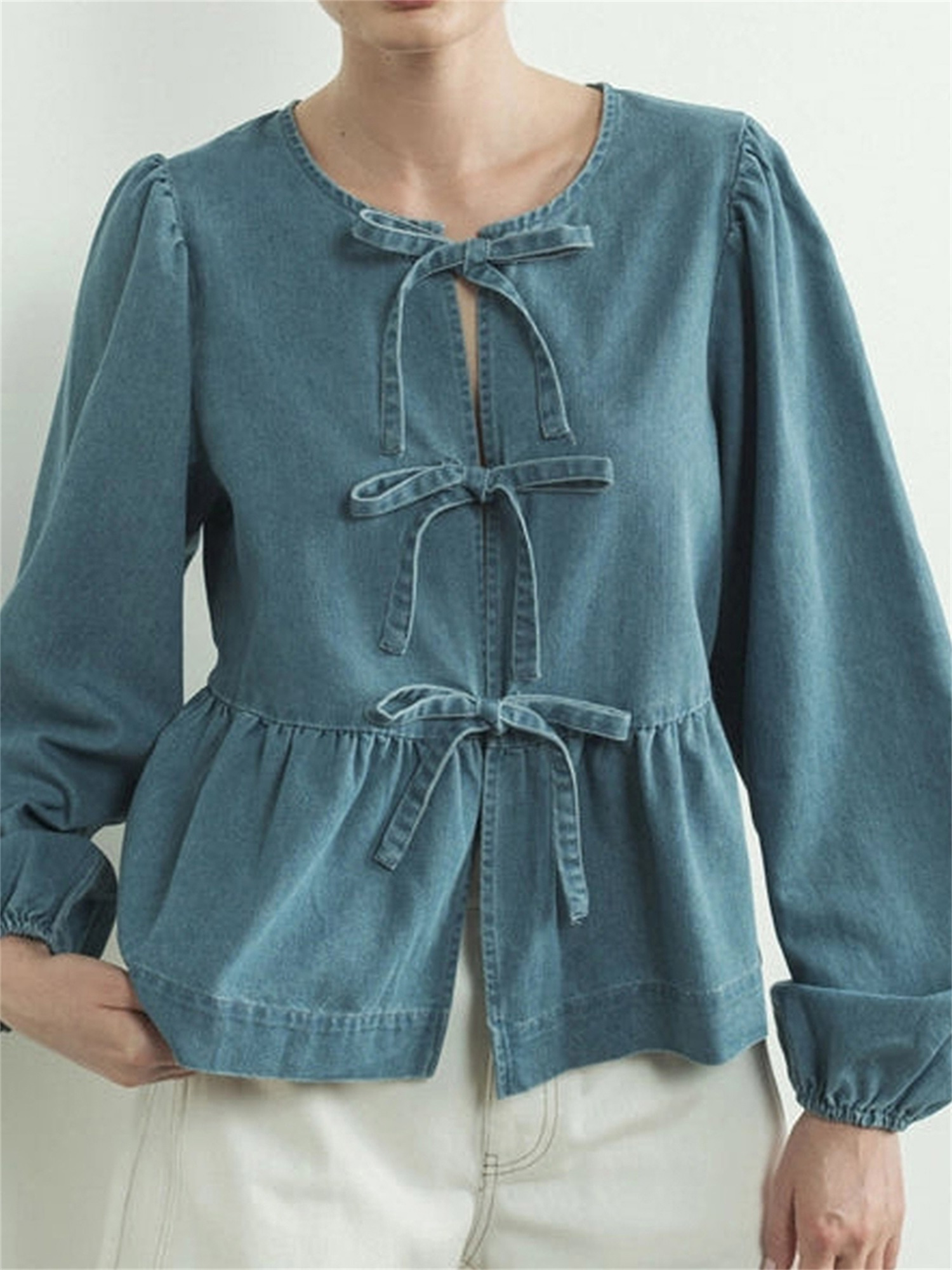 ジャケット・アウター Alumu. melton peplum button tops PEPLUM JACKET IN DENIM | eBay