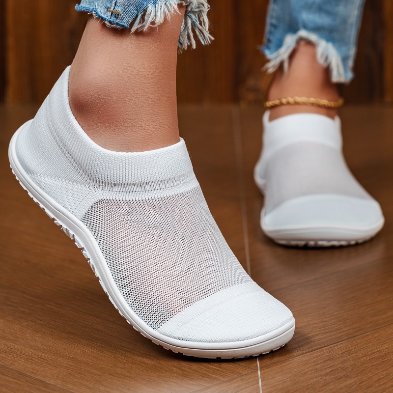 Image of [sneakers] Women's Mesh Barefoot Shoes, Breathable Soft Sole Wide Paw Shoes, Comfortable And Lightweight Women's Shoes, Wide Toe Design, Lightweight Non-slip Athleisure Shoes