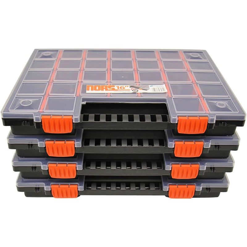 Assortment Box Assortment Case Screws Sorting Box Large Small Parts Magazine With Compartments Individually Divided Organizer In A Set Of 4 . 399x 303x 50 Mm