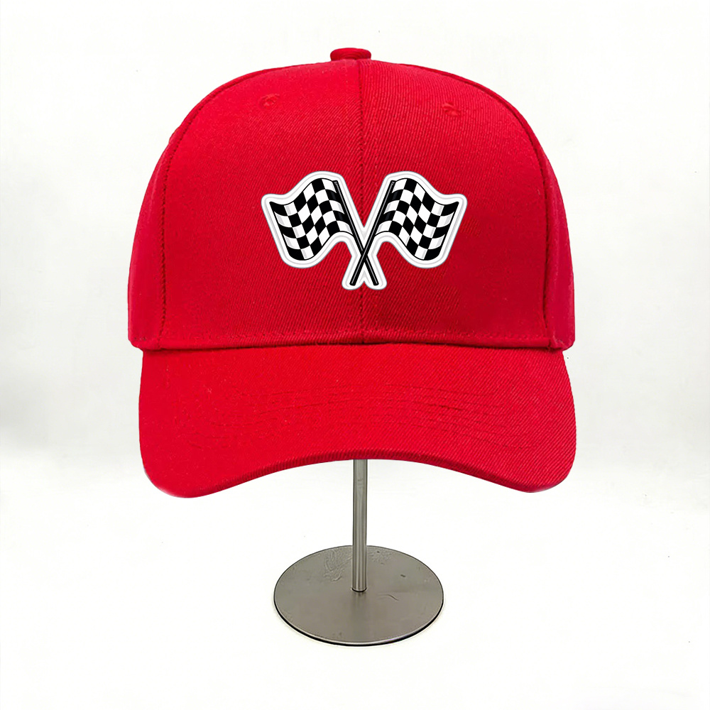 TEMU A Minimalist Green Baseball Featuring A Racing Checkered Flag, This Black And White Checkered Is Full Of Speed And Passion, Making It An Outdoor