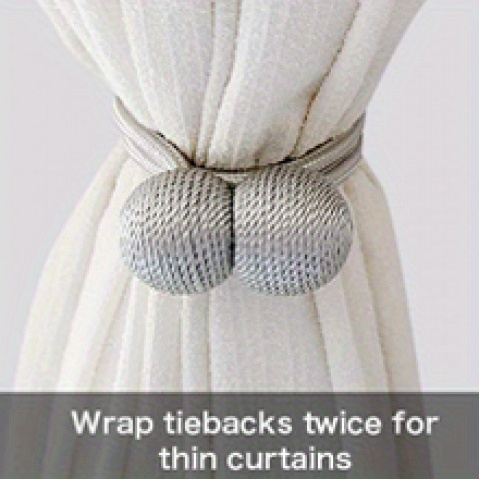 Set of 4 Elegant And Modern Magnetic Curtain Tiebacks, Perfect for Holding Curtains in Place. Ideal for Enhancing The Decor of Offices, Bedrooms, And Living Rooms