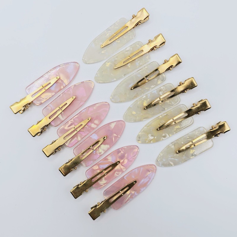 TEMU (12pcs Set)hair Styling Hairpin, Bangs, Makeup Application And Face Wash Hairpin Cellulose Acetate(pink, Shell White)