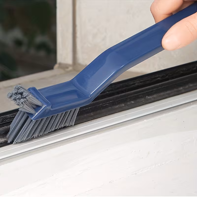2 in 1 small clip window cleaning brush multi surface scrubber dual head durable plastic brush with ergonomic handle suitable for bathroom kitchen and narrow spaces no electricity required Product details 2