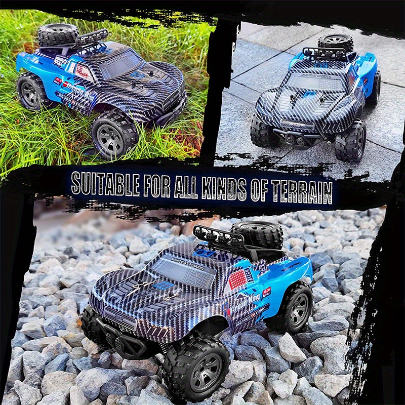 KYAMRC1:18 MPH High-Speed Off-Road RC Car - 2.4G Short Car Racing Climbing Vehicle, 4-Wheel Off-Road Design, USB Rechargeable, 4 Colors (Red/Green/Blue/White) for Outdoor Adventures, Adventure Gear, Durable Plastic Body