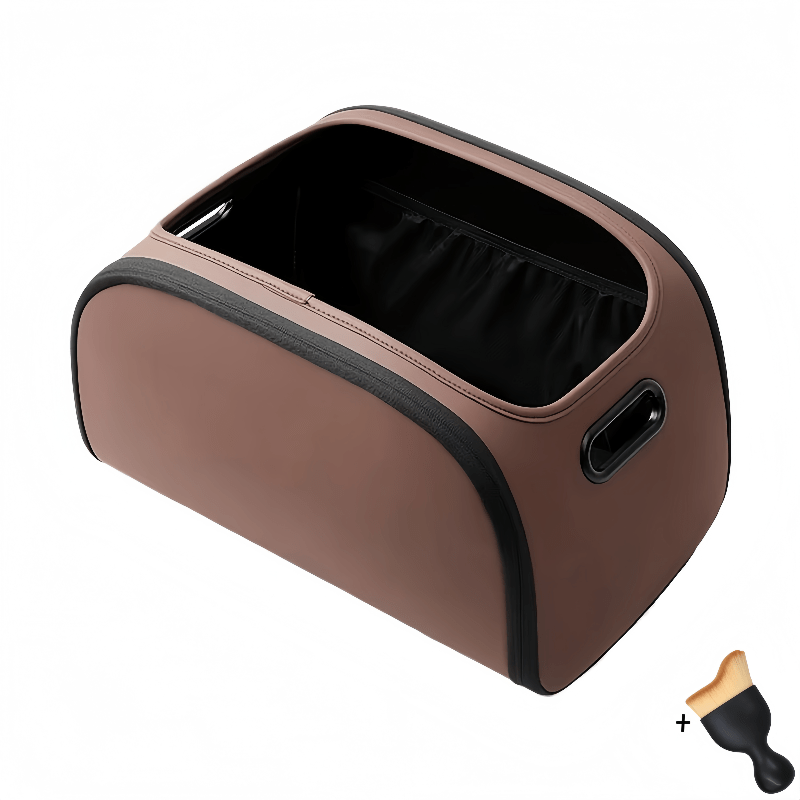 TEMU 1pc Storage Box + 1pc Brush, Universal Large-capacity Trunk Organizer With Built-in Multi-pocket And Wide-opening Design. Suitable For Sedans,