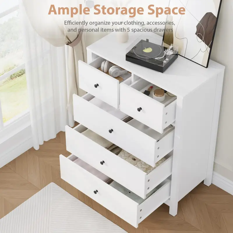 white tall 5 drawer dresser deep drawers metal - Temu white tall 5 drawer dresser deep drawers metal - Temu