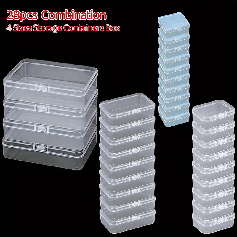 mini plastic containers with lid sold on Temu United States