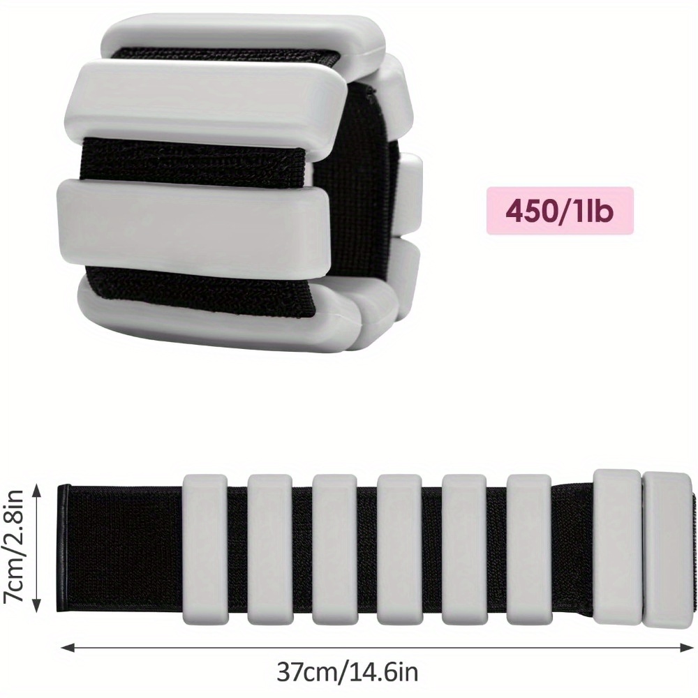 TEMU Youyijia Adjustable Wrist Weights, 2pcs (1lb Each) Ankle & Wrist Weights For , Wearable Weight Straps, Pilates Weights Running Swimming Weights