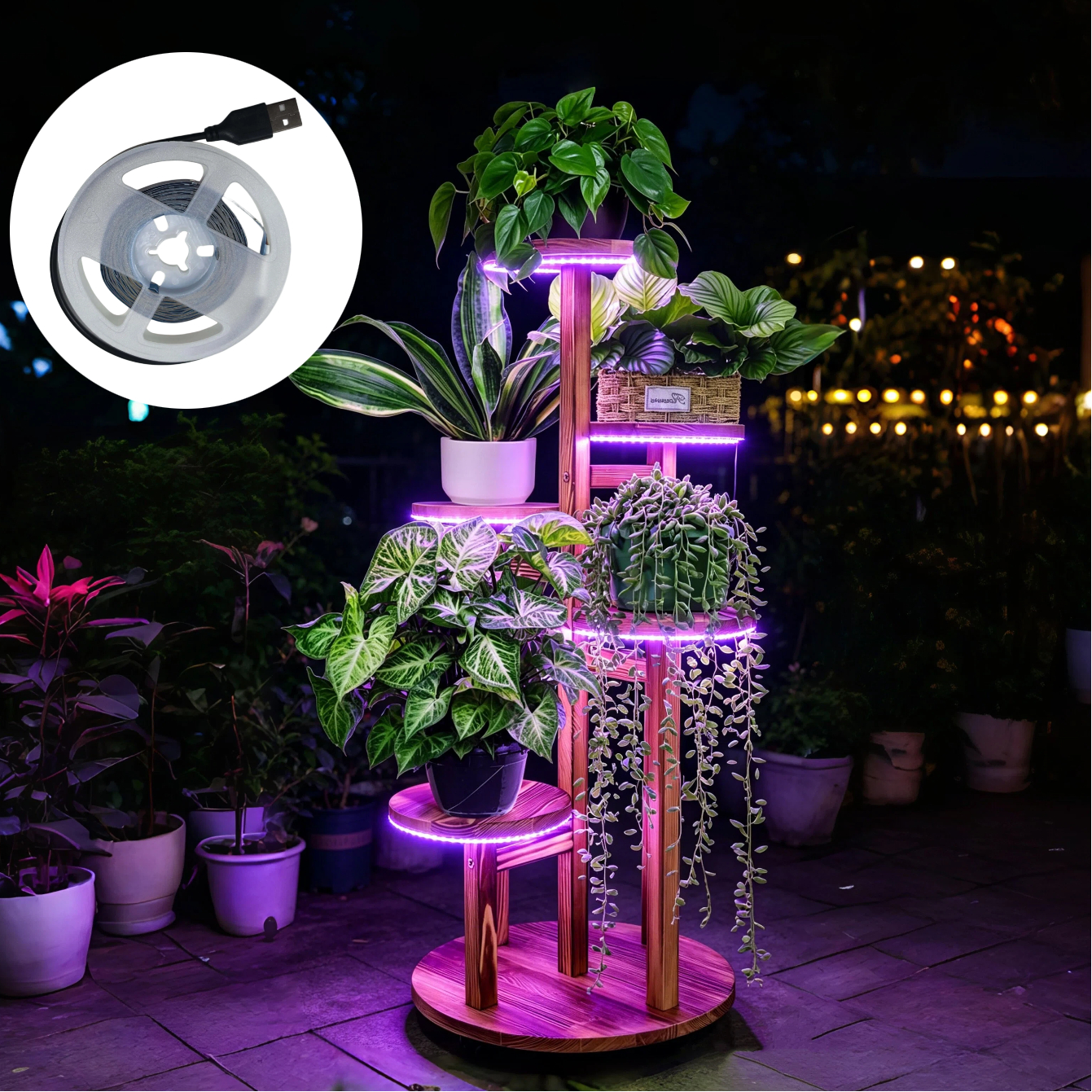 TEMU Flexible Plant Grow Light Strip, Sunlight-like Plant Grow Light, 3 Sizes Available: 39in/118in/196in, Usb Powered Grow Light, 5v, Suitable For