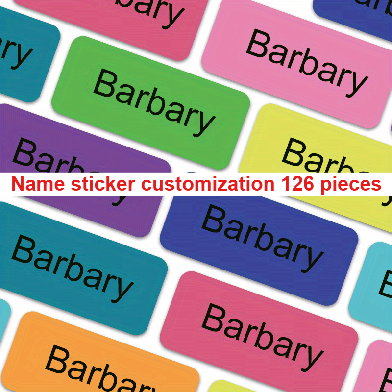 TEMU 36-1008 Stk. personalisierte Namensetiketten, farbenfrohe Anhänger, Namensaufkleber, einfach anzubringen, weich bequem, lebendige Farben, leicht