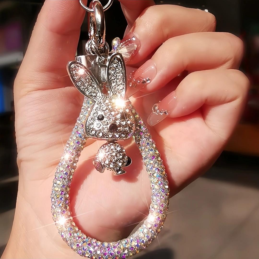 TEMU Full Diamond Ring Mobile Phone Hanging Rope Ins Fashion Women's Portable Anti Loss Handheld Chain Hanging Rope Outdoor Mountaineering Phone Case