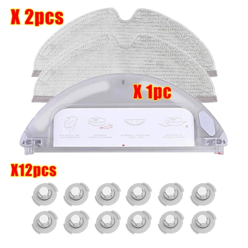 TEMU Compatible For Xiaomi S6/s5/s51/s50/s52/s55/e25/e35/e4/e5 Mop Cloths - Microfiber Refills, Vacuum-suction Attachment, & Low-maintenance Robot