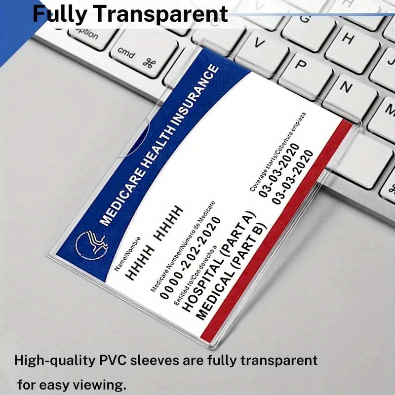Durable Transparent PU Card Protection Covers, Soft Flexible Credit Card Clips, 10-Pack for Wallet Storage