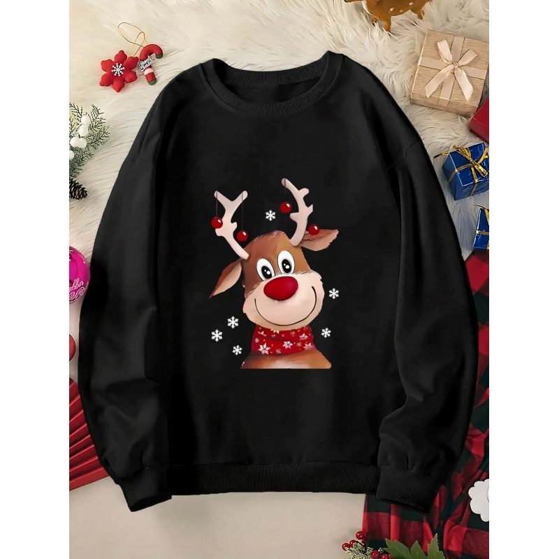 

1pc 's Christmas Sweatshirt, Long Pullover, Top For /