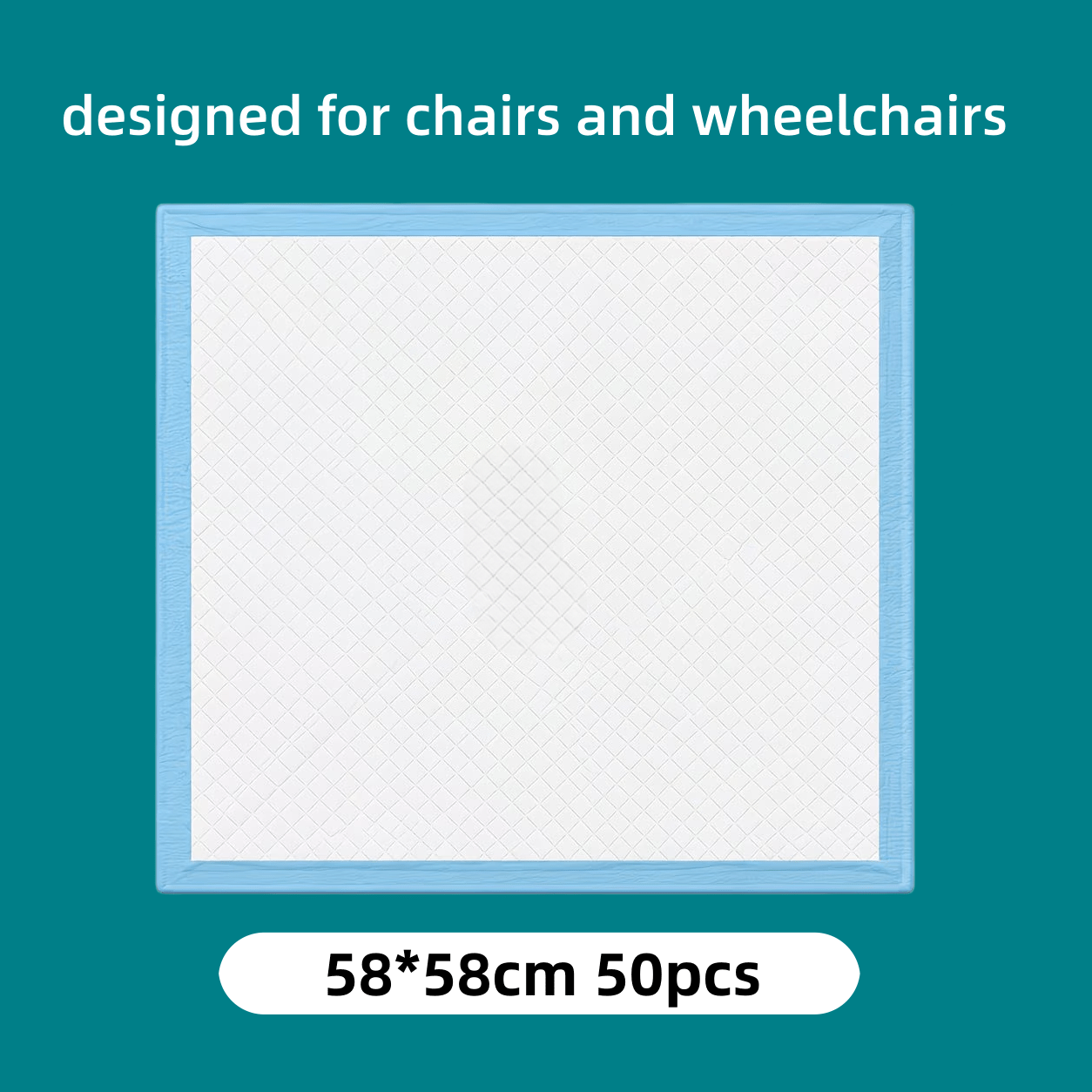 Image of Full-size Disposable Bed Pads, In Sizes - Absorbent, Leak-proof, And Comfortable, Perfect For Beds, Sofas, Or Chairs (58x58cm 50pcs/ 58x58cm 100pcs/ 60x90cm 105pcs/ 85x70cm 100pcs)