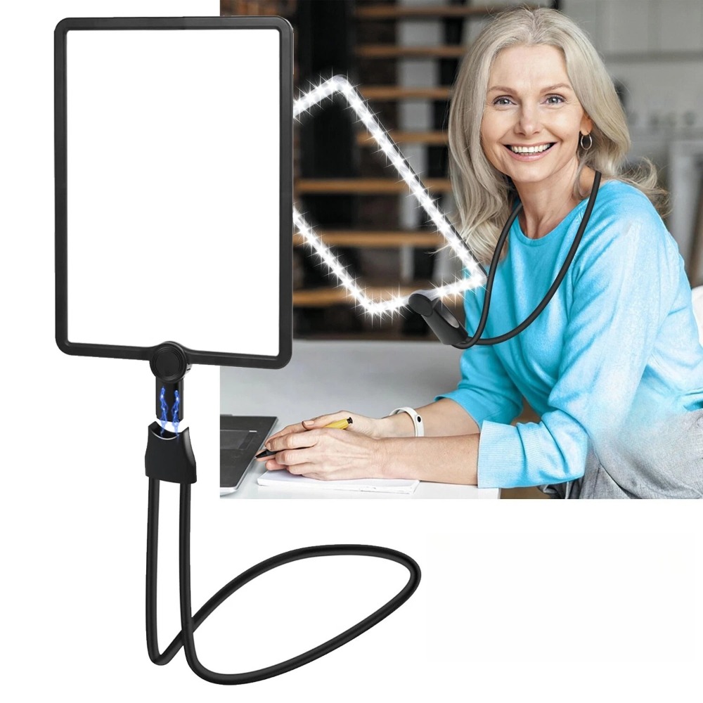 hände- e verstellbare gänsehals-  für senioren & -  /tragbare große   mit flexiblem arm, ideal zum lesen, basteln, smartphone-nutzung, computerbildschirm - kompatibel mit ipad/smartphones
