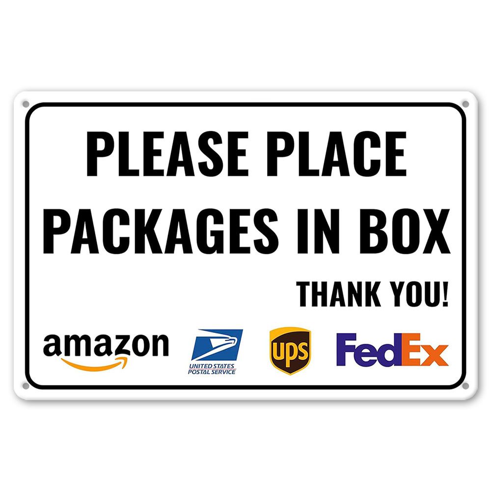 

1pc Aluminum - Hanging Multipurpose Package Notification For Amazon, Ups, , - English , 12x8