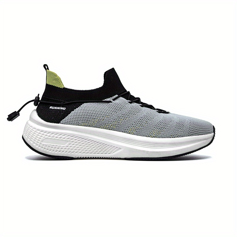 Men's Breathable Slip-On Sneakers Compatible for Running, Training & Gym - Low-Top - Casual Sneakers with Cushioned MD Sole, Striped/Checkered/ Color Options - -Terrain Wear (Gym, Outdoor, Everyday)