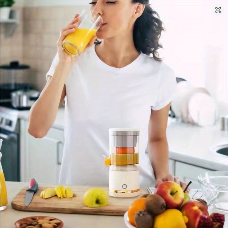 portable multifunctional juicer automatic citrus squeezer lemon juicer with usb charging kitchen gadget wireless electric juicer usb rechargeable portable automatic button control food grade pp suitable for fresh juice juice separator 1 modern kitchen accessory durable plastic structure festive gifts details 3