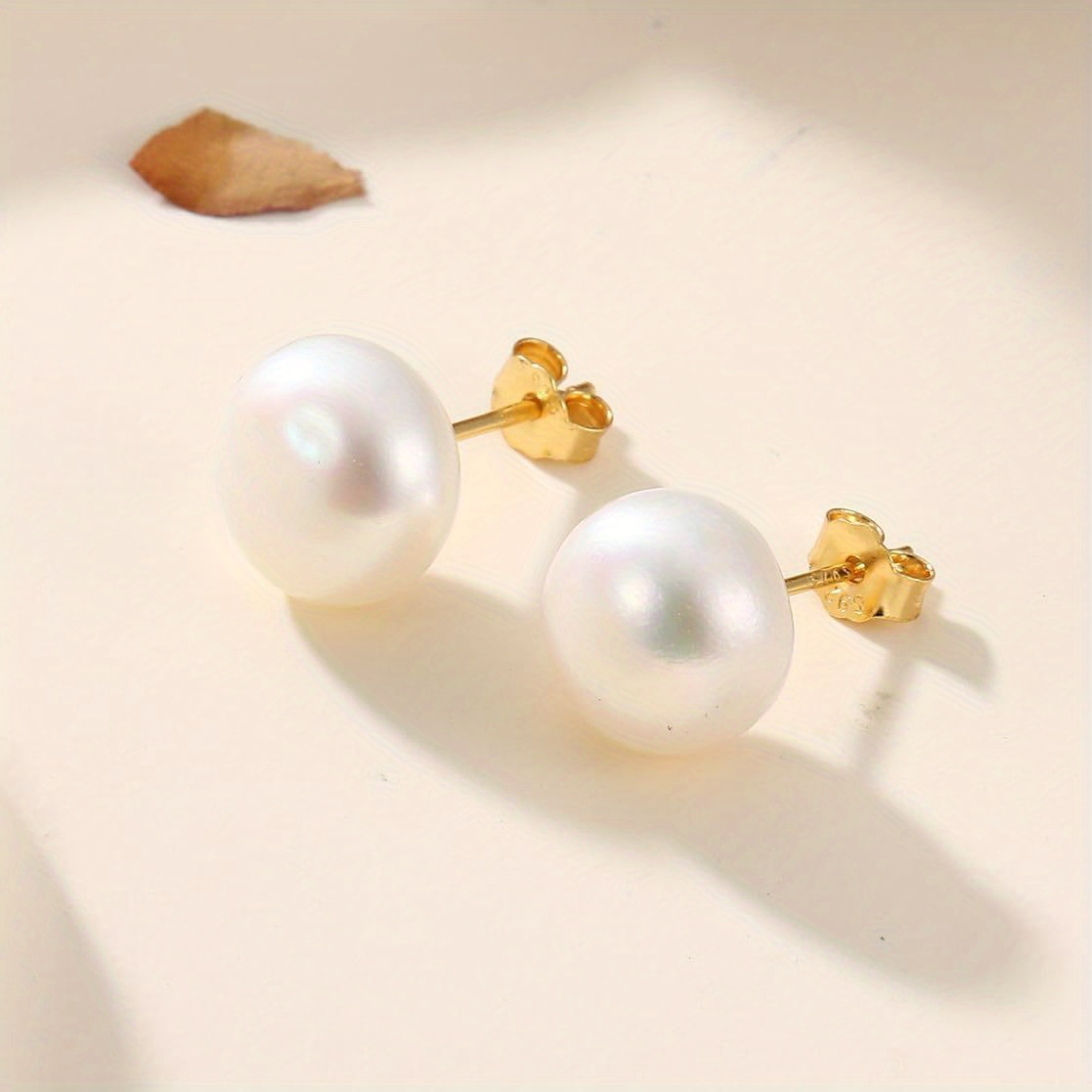 925 Sterling Silvery White Pearl Stud Earrings - A+ Quality, For Men And Women - In Sterling Silvery - Sizes 5mm, 6mm, 7mm, 8mm, 9mm