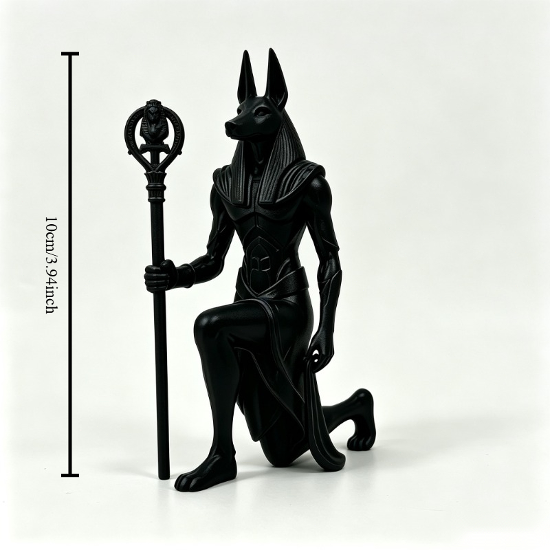TEMU Statue 3d Printed Figure - Kneeling God Sculpture With Egyptian Mythology Decor, Plastic Collectible Suitable For Home, Themed Rooms, Gifts,