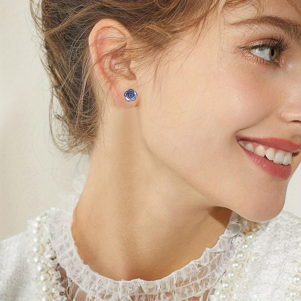 6pcs Resin Flower Earrings Set for Sensitive Ears