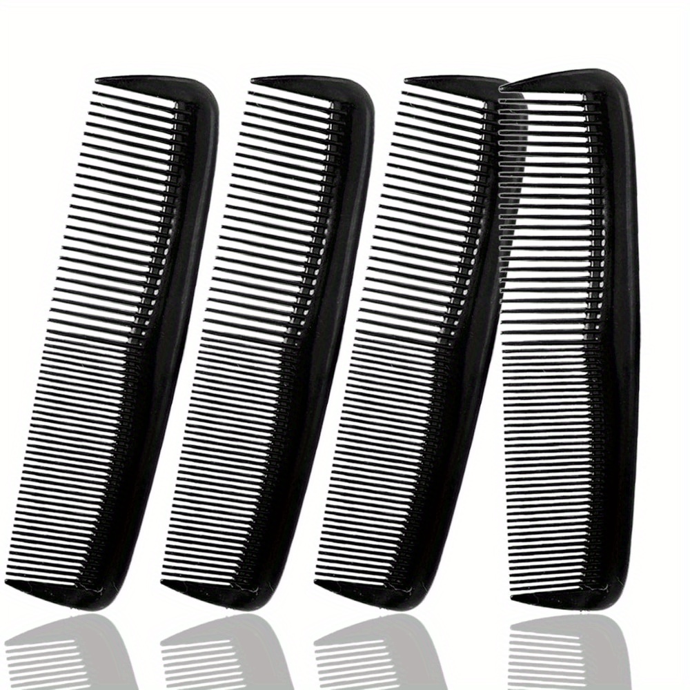 

4pcs Soft "n" Shaped Hair Care Comb Set - Non-breakable Abs Plastic, Fine Tooth, Linen, Pocket Size For Men And Women - Ideal For All Hair Types