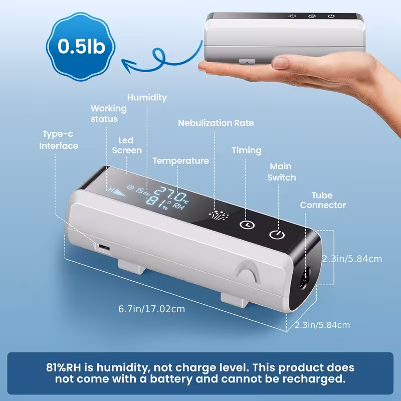 portable adult nebulizer compressor atomization lcd display and for respiratory issues or home and travel for adults kids Product details 1