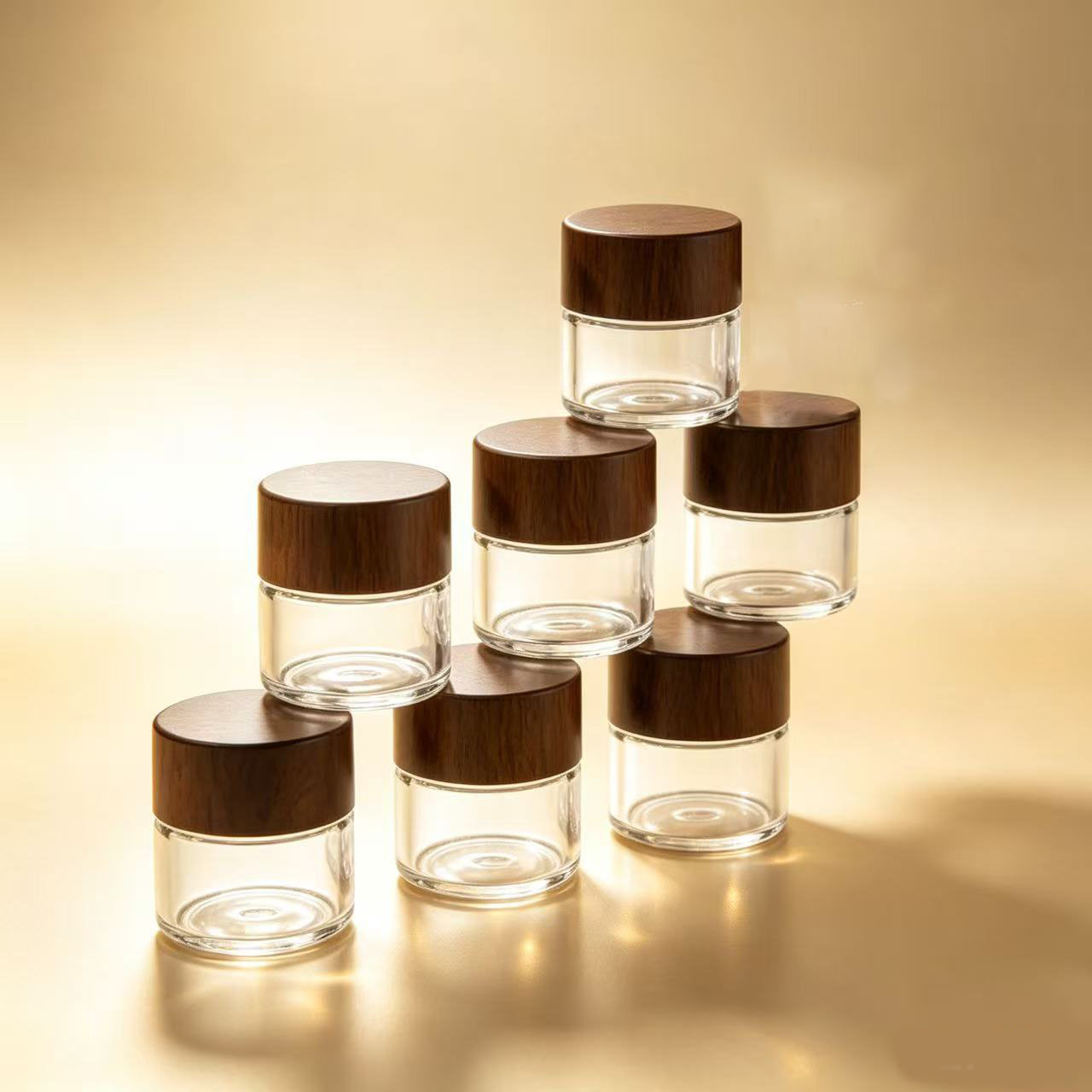 TEMU 7pcs Mini Glass Empty Dispensing Bottles - 10ml (0.33oz) Multipurpose Sealed Glass Jars, Ideal For Travel, Portable Empty Bottles, Perfect For