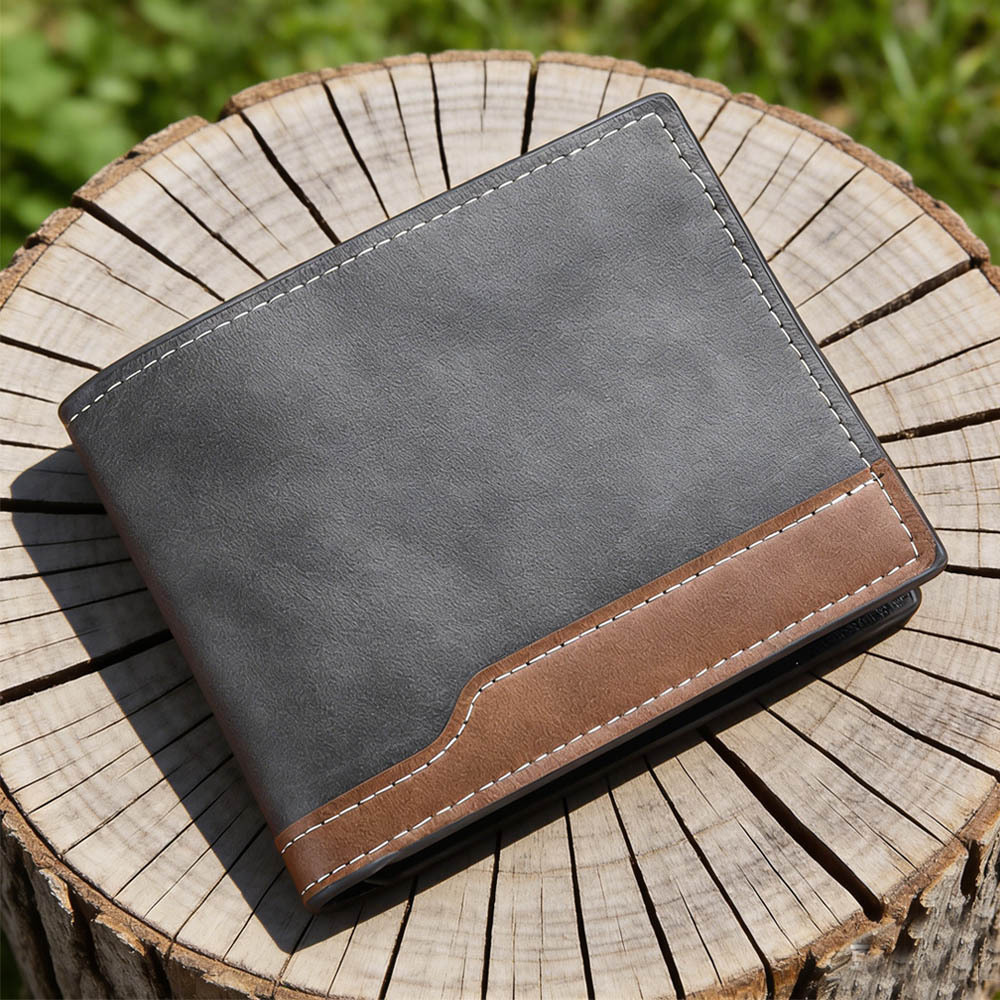 Personalized Faux Leather Wallet, Men's Faux Leather Wallets, Custom Name, The 's Gift For Dad Son Husband Boyfriend